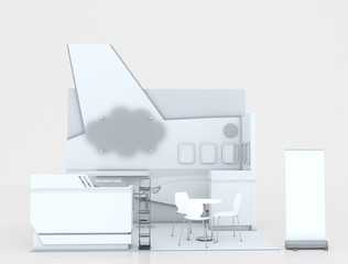 Blank exhibition stand..