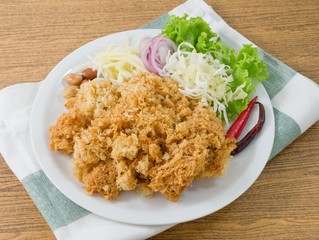 Crispy Catfish Salad with Green Mango and Vegetable