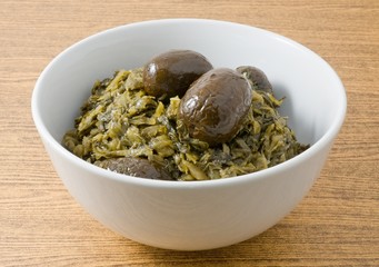 Chopped Pickled Green Cabbage in A Bowl