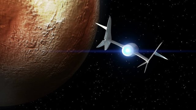 Fictional spaceplane flies past Pluto