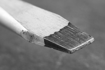Work tool - screw driver close up with dark background