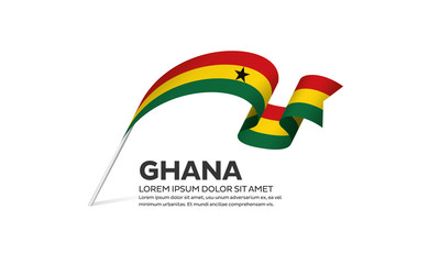 Ghana flag background - obrazy, fototapety, plakaty