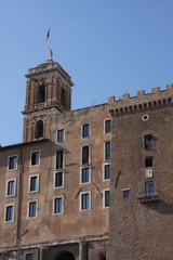 Obraz premium Piazza del Campidoglio and Rome city hall in Rome, Italy