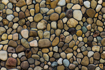 wall of sea stones