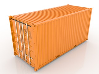 Isolated Shipping Container