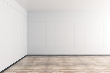 Modern interior with empty wall