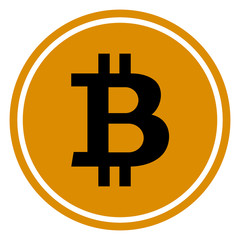 Vector flat bitcoins icon