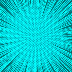 Comic book page turquoise blank template