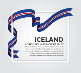 Iceland flag background