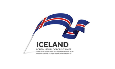 Iceland flag background