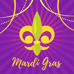 Mardi Gras greeting card