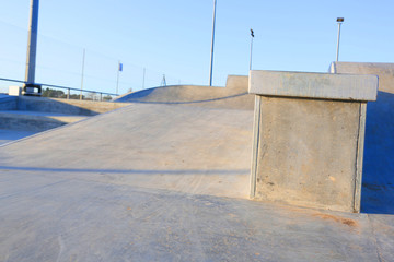 grinding edge rail in skatepark
