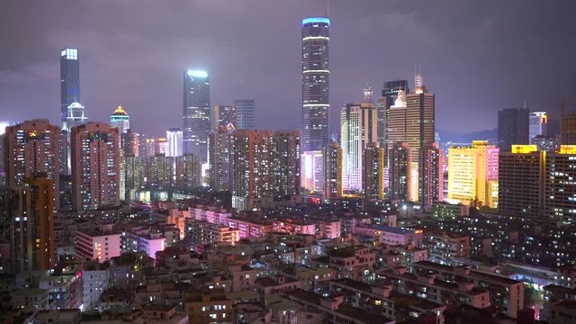 4k, Panoramic view on dormitory area, Shenzhen, China