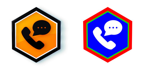 Ikona sześciobok 3D sześciokąt