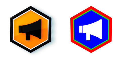 Ikona sześciobok 3D sześciokąt