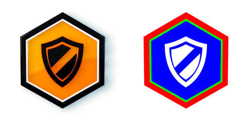 Ikona sześciobok 3D sześciokąt