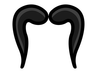 Isolated mustache icon