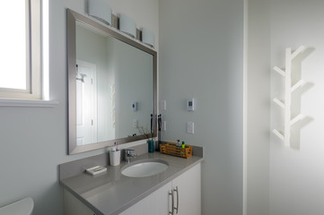 Modern white bathroom. Interior design.