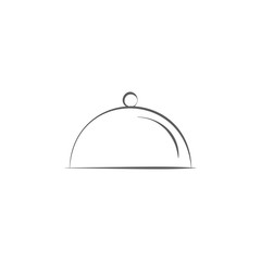 logo Plate Cloche icon. Elements of dishes icon. Premium quality graphic design. Signs, outline symbols collection icon for websites, web design, mobile app, info graphics