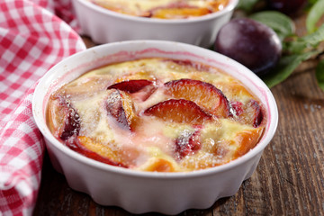Plum clafoutis