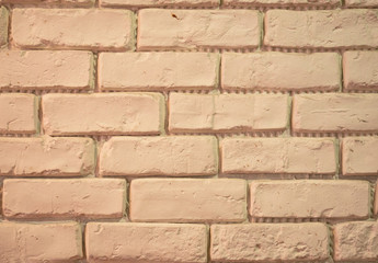old brick wall, texture of white aged stone