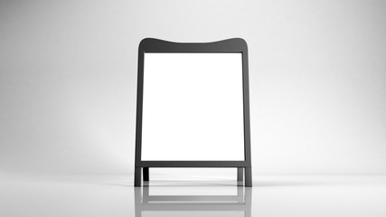 3d rendering of an empty billboard inside a studio