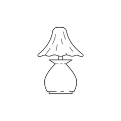 Icon line modern bedside night lamp light with shade