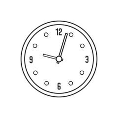 Icon line modern wall clock