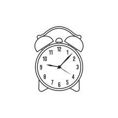 Icon line retro alarm clock