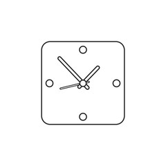 Icon line modern wall clock