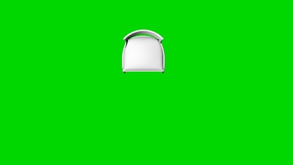 3d rendering of a white chair isolated on green top view