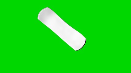 3d rendering of a white chair isolated on green top view