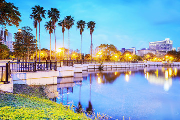Cityscape of Orlando. Located in Orlando, Florida, USA.