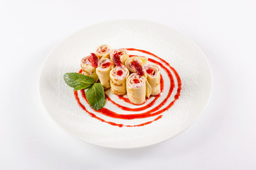 pancakes with strawberries