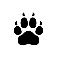 Paw Prints. Logo. Vector Illustration. Isolated vector Illustration. Black on White background.