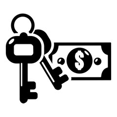 Safe money icon, simple black style