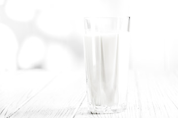 A glass of delicious milk. Farm. The concept is healthy food, br