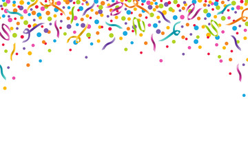 Colorful Confetti Celebration Horizontal Vector Illustration 1