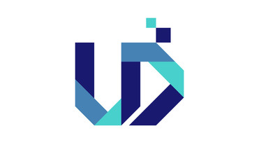 UD Digital Ribbon Letter Logo