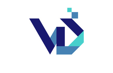 VD Digital Ribbon Letter Logo