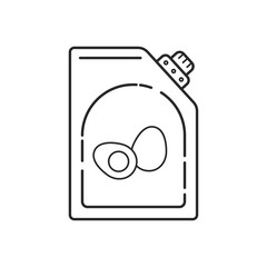 Icon line packaging of mayonnaise with eggs