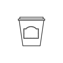 Icon line canned food in paper packaging