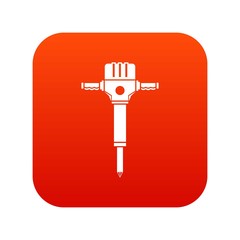 Jackhammer icon digital red