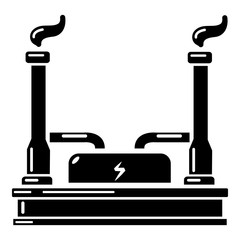 Power plant icon, simple style.