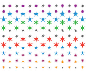 background vector of random stars spreading in white 