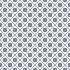 Seamless pattern, with simple geometric shapes, floral