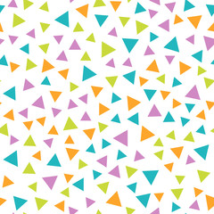 Vector seamless geometric pattern with triangles