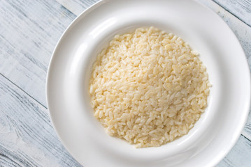 Portion of risotto