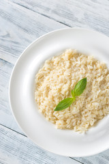 Portion of risotto
