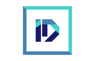 ID Square Ribbon Letter Logo